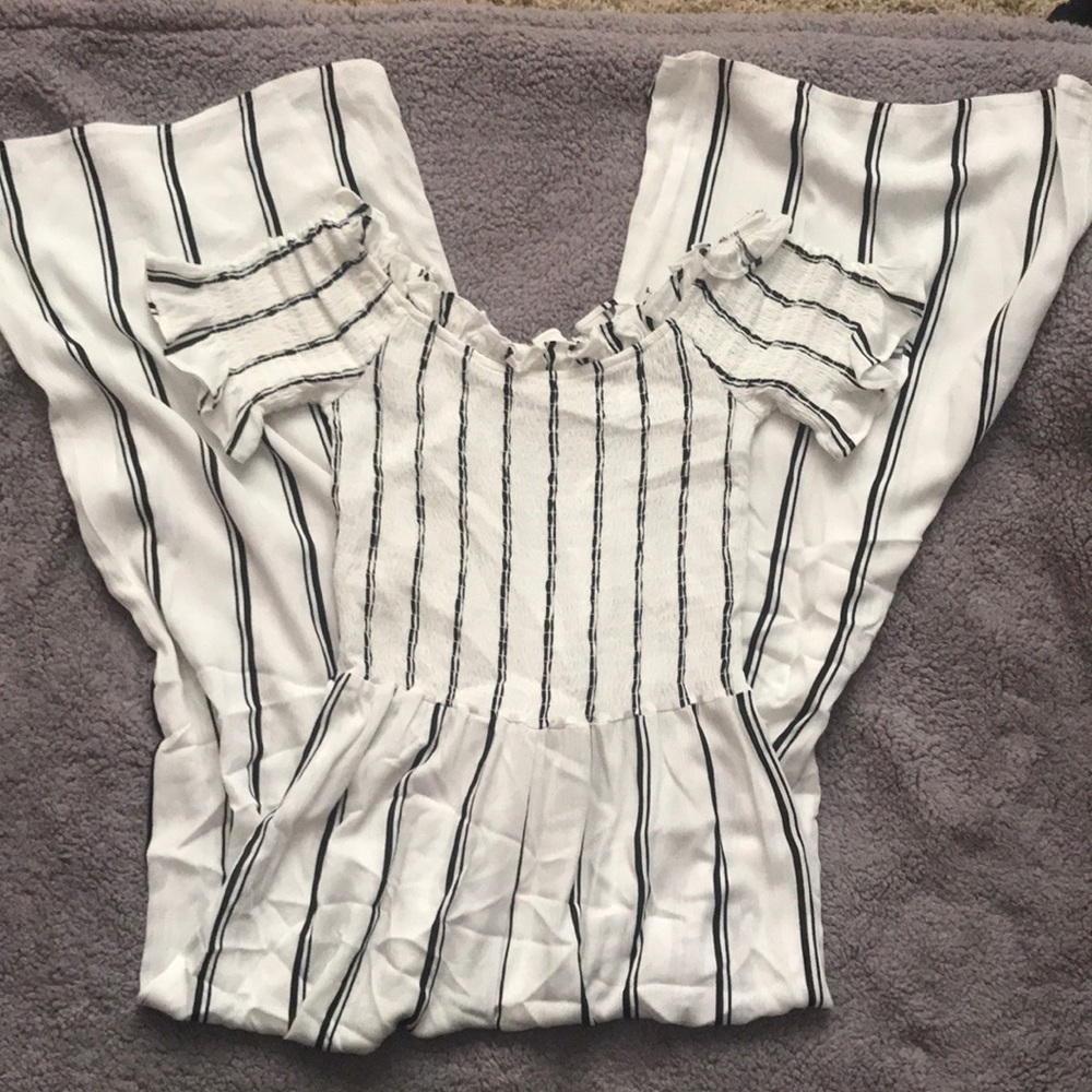 off the shoulder jumpsuit